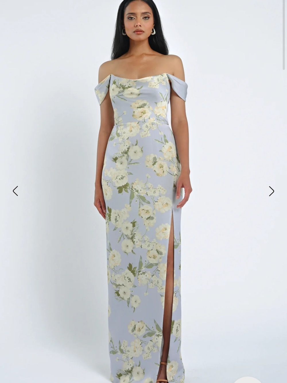 Jenny Yoo Sawyer Print Dress in Whisper Blue Verona Floral